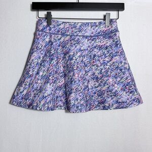 Freely Purple Abstract Print A-Line Athletic Activewear Skort Girl's Size L